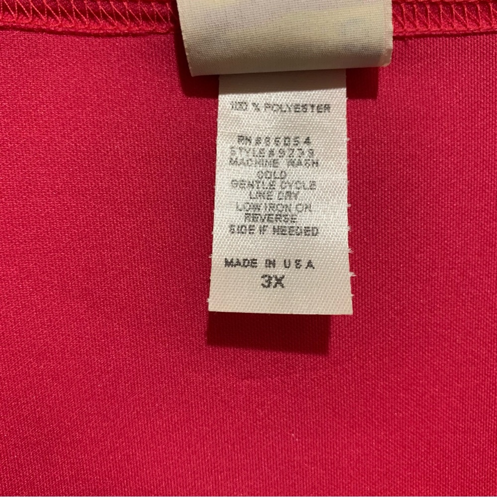 Vintage Antthony Original Women's Pink Tunic Top Assymetrical Size 3X NWT 90s - Picture 4 of 5